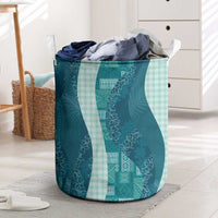 Polynesian Tribal Pattern Patchwork Picturesque Laundry Basket Oceanic