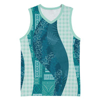 Polynesian Tribal Pattern Patchwork Picturesque Basketball Jersey Oceanic