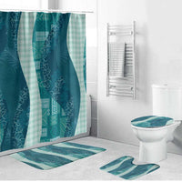 Polynesian Tribal Pattern Patchwork Picturesque Bathroom Set Oceanic