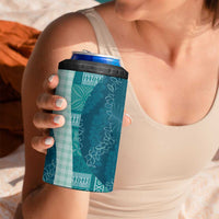 Polynesian Tribal Pattern Patchwork Picturesque 4 in 1 Can Cooler Tumbler Oceanic