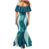 Polynesian Tribal Pattern Patchwork Picturesque Family Matching Mermaid Dress and Hawaiian Shirt Oceanic