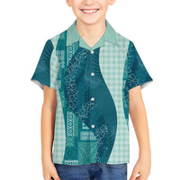 Polynesian Tribal Pattern Patchwork Picturesque Family Matching Mermaid Dress and Hawaiian Shirt Oceanic