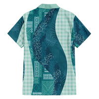 Polynesian Tribal Pattern Patchwork Picturesque Family Matching Off Shoulder Maxi Dress and Hawaiian Shirt Oceanic