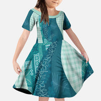 Polynesian Tribal Pattern Patchwork Picturesque Family Matching Tank Maxi Dress and Hawaiian Shirt Oceanic
