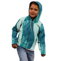 Polynesian Tribal Pattern Patchwork Picturesque Kid Hoodie Oceanic