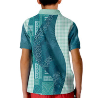 Polynesian Tribal Pattern Patchwork Picturesque Kid Polo Shirt Oceanic