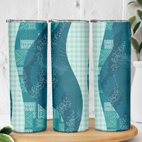 Polynesian Tribal Pattern Patchwork Picturesque Skinny Tumbler Oceanic