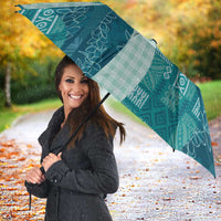 Polynesian Tribal Pattern Patchwork Picturesque Umbrella Oceanic