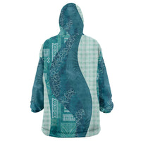 Polynesian Tribal Pattern Patchwork Picturesque Wearable Blanket Hoodie Oceanic