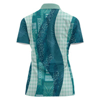 Polynesian Tribal Pattern Patchwork Picturesque Women Polo Shirt Oceanic