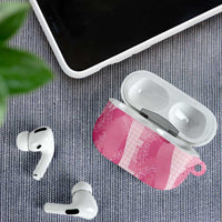 Polynesian Tribal Pattern Patchwork Picturesque AirPods Case Rose Pink