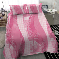 Polynesian Tribal Pattern Patchwork Picturesque Bedding Set Rose Pink