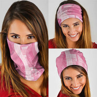 Polynesian Tribal Pattern Patchwork Picturesque Neck Gaiter Rose Pink