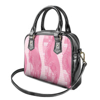 Polynesian Tribal Pattern Patchwork Picturesque Shoulder Handbag Rose Pink