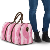 Polynesian Tribal Pattern Patchwork Picturesque Travel Bag Rose Pink