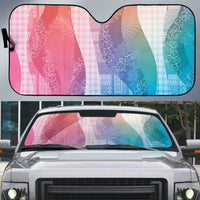 Polynesian Tribal Pattern Patchwork Picturesque Auto Sun Shade Holographic