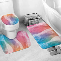 Polynesian Tribal Pattern Patchwork Picturesque Bathroom Set Holographic