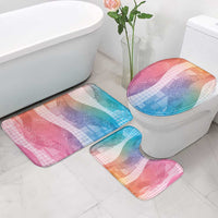 Polynesian Tribal Pattern Patchwork Picturesque Bathroom Set Holographic