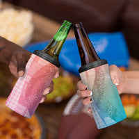 Polynesian Tribal Pattern Patchwork Picturesque 4 in 1 Can Cooler Tumbler Holographic