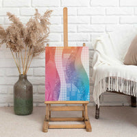 Polynesian Tribal Pattern Patchwork Picturesque Canvas Wall Art Holographic