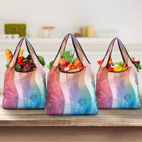 Polynesian Tribal Pattern Patchwork Picturesque Grocery Bag Holographic
