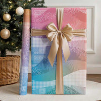 Polynesian Tribal Pattern Patchwork Picturesque Wrapping Paper Holographic