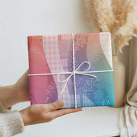 Polynesian Tribal Pattern Patchwork Picturesque Wrapping Paper Holographic