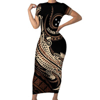 Personalized Solomon Islands Crocodile Family Matching Short Sleeve Bodycon Dress and Hawaiian Shirt Hapi Isles - Independence Anniversary
