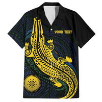 Personalized Solomon Islands Independence Anniversary Family Matching Short Sleeve Bodycon Dress and Hawaiian Shirt Crocodile Mix Tapa LT7 Dad's Shirt - Short Sleeve Colorful - Polynesian Pride