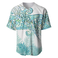 Aotearoa Maori Koru Curves Baseball Jersey Mossy Paua Shell
