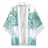 Aotearoa Maori Koru Curves Kimono Mossy Paua Shell