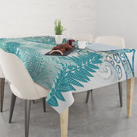 Aotearoa Maori Koru Curves Tablecloth Mossy Paua Shell