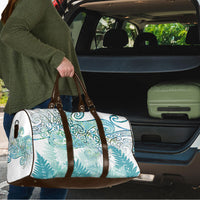 Aotearoa Maori Koru Curves Travel Bag Mossy Paua Shell