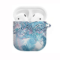 Aotearoa Maori Koru Curves AirPods Case Aqua Paua Shell
