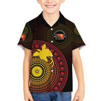 Papua New Guinea Independence Personalized Family Matching Mermaid Dress and Hawaiian Shirt Tapa Circle