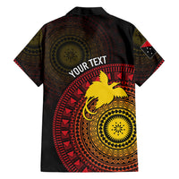 Papua New Guinea Independence Personalized Family Matching Tank Maxi Dress and Hawaiian Shirt Tapa Circle LT7 Dad's Shirt - Long Sleeve Black - Polynesian Pride