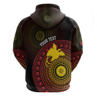Papua New Guinea Independence Personalized Hoodie Tapa Circle