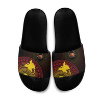 Papua New Guinea Independence Slide Sandals Tapa Circle