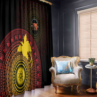 Papua New Guinea Independence Window Curtain Tapa Circle