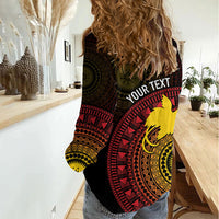 Papua New Guinea Independence Personalized Women Casual Shirt Tapa Circle