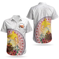 Hapi De Bilong Indipendens Papua New Guinea Couples Matching Long Sleeve Bodycon Dress and Hawaiian Shirt PNG Lime Pot LT7 - Polynesian Pride