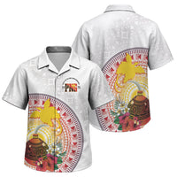 Hapi De Bilong Indipendens Papua New Guinea Family Matching Puletasi and Hawaiian Shirt PNG Lime Pot LT7 Son's Shirt White - Polynesian Pride