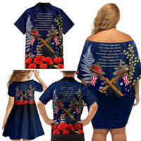 Anzac Day Aussie Mix Maori In Memories Family Matching Off Shoulder Short Dress and Hawaiian Shirt LT7 - Polynesian Pride