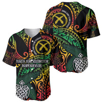 Vanuatu Indipendens Dei Baseball Jersey Mix Traditional Sand Drawing