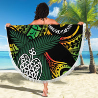 Vanuatu Indipendens Dei Beach Blanket Mix Traditional Sand Drawing