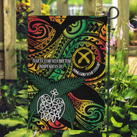 Vanuatu Indipendens Dei Garden Flag Mix Traditional Sand Drawing