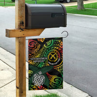 Vanuatu Indipendens Dei Garden Flag Mix Traditional Sand Drawing