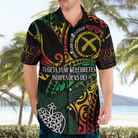Vanuatu Indipendens Dei Hawaiian Shirt Mix Traditional Sand Drawing