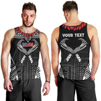 Personalized Talofa Samoa Men Tank Top Ulafala With Toa Nifo'oti - Black