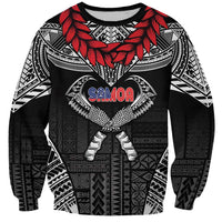 Personalized Talofa Samoa Sweatshirt Ulafala With Toa Nifo'oti - Black